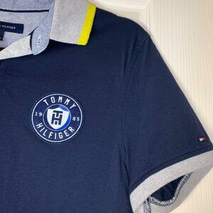 Tommy Hilfiger Men’s Navy Preppy Polo Crest Logo 100% Cotton S